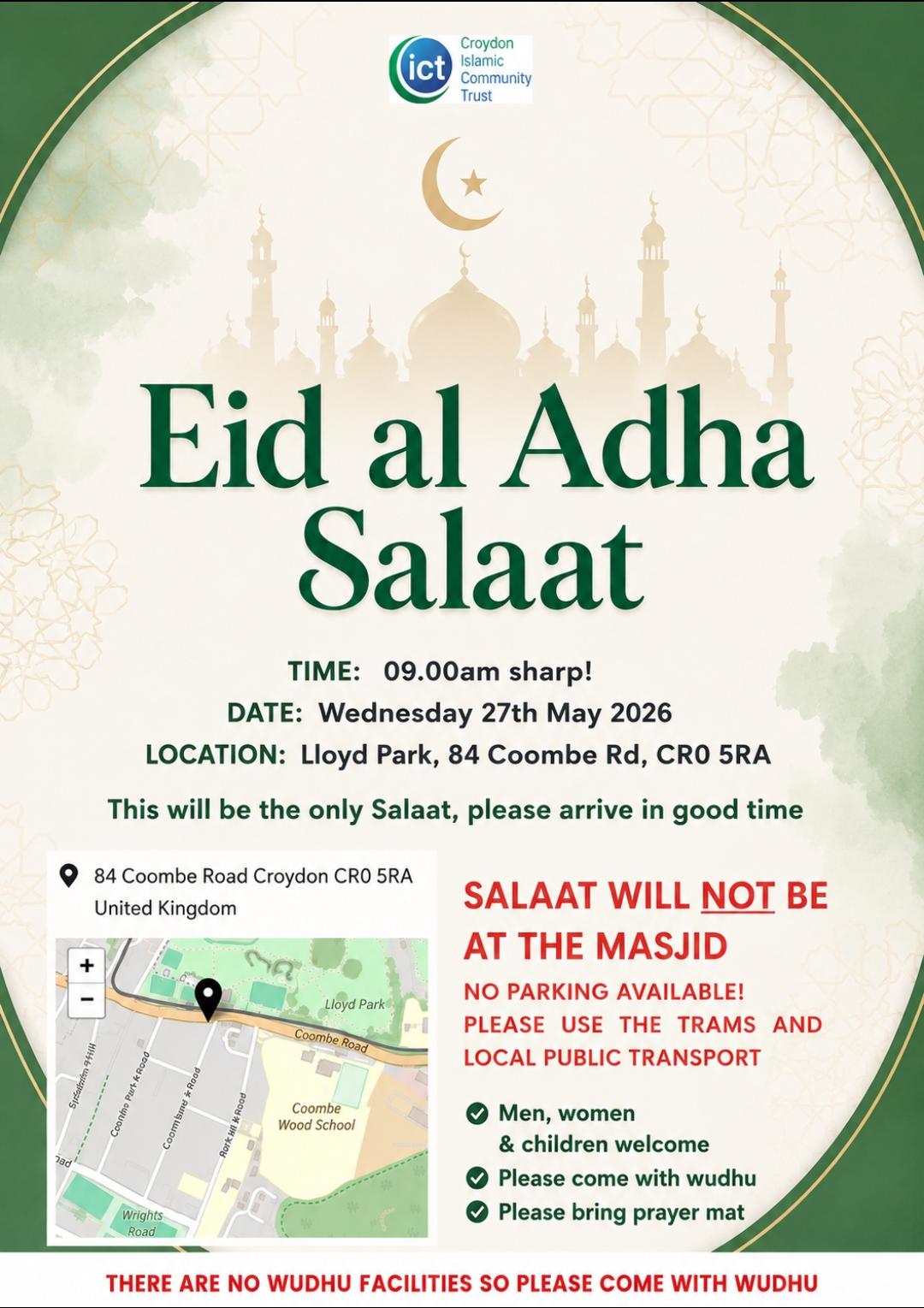 Eid al Adha Salaat 2026